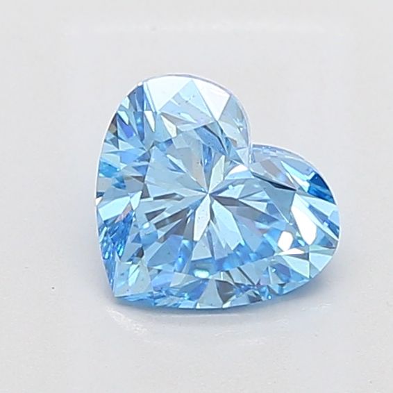1.52CT Heart Cut Coloured Lab Grown Diamond BLUE | SI1 | IGI Certified