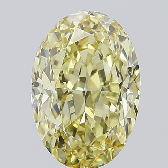 5.02CT Oval Cut Coloured Lab Grown Diamond YELLOW | VVS2 | IGI Certified