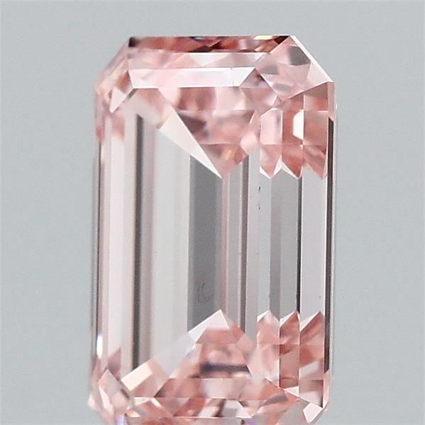 1.63CT Emerald Cut Coloured Lab Grown Diamond PINK | VS1 | IGI Certified