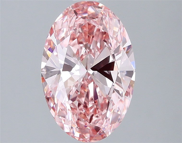 1.51CT Oval Cut Coloured Lab Grown Diamond PINK | VS1 | IGI Certified