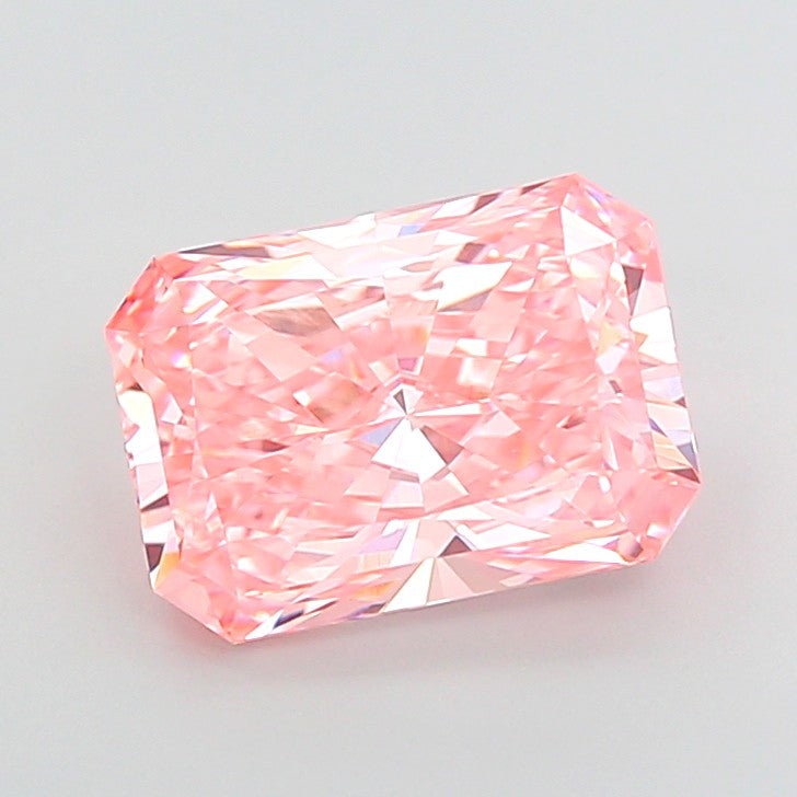 4.05CT Radiant Cut Coloured Lab Grown Diamond PINK | VVS2 | IGI Certified
