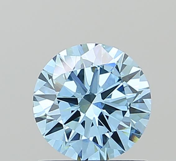 1.06CT Round Cut Coloured Lab Grown Diamond BLUE | VVS2 | IGI Certified