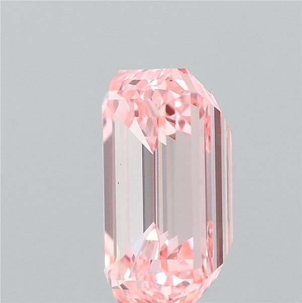 2.17CT Emerald Cut Coloured Lab Grown Diamond PINK | VS1 | IGI Certified