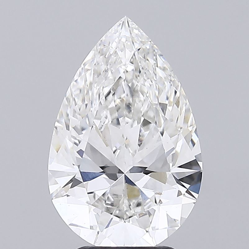 3.7CT Pear Cut Lab Grown Diamond F | VS1 | IGI Certified