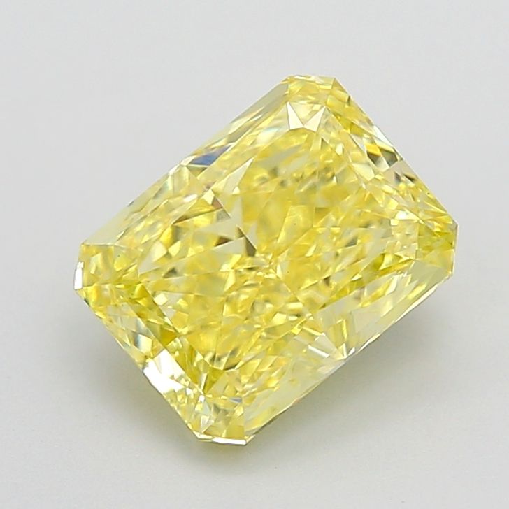 2.59CT Radiant Cut Coloured Lab Grown Diamond YELLOW | VS1 | IGI Certified