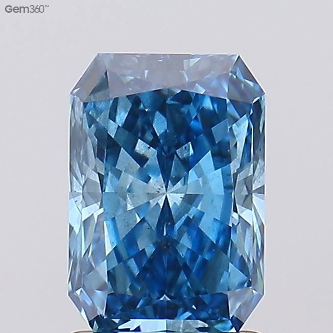 1.51CT Radiant Cut Coloured Lab Grown Diamond BLUE | SI1 | IGI Certified