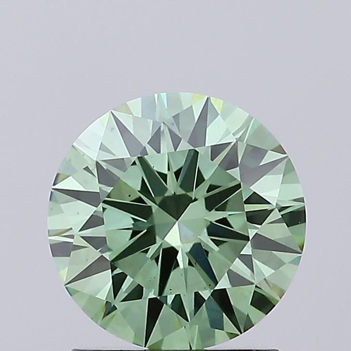 1.5CT Round Cut Coloured Lab Grown Diamond GREEN | VS2 | IGI Certified
