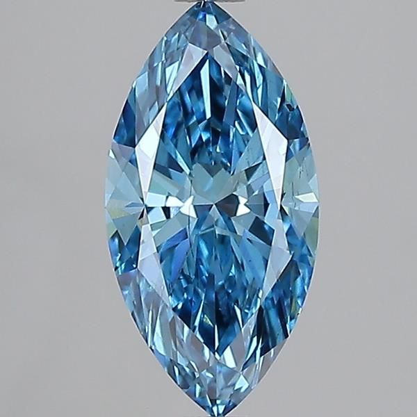 1.5CT Marquise Cut Coloured Lab Grown Diamond BLUE | SI1 | IGI Certified