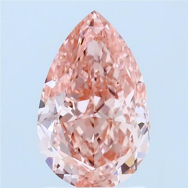 2.13CT Pear Cut Coloured Lab Grown Diamond PINK | VVS2 | IGI Certified