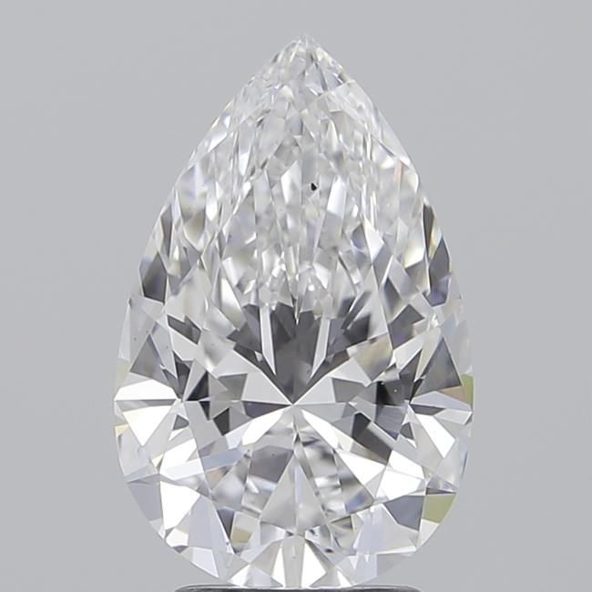 2.84CT Pear Cut Lab Grown Diamond D | VS2 | IGI Certified