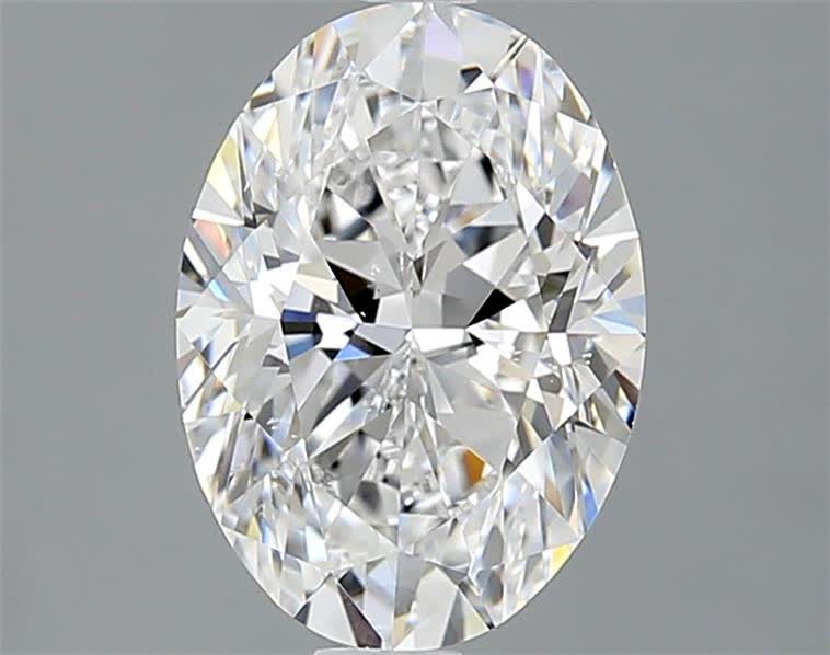 2CT Oval Cut Lab Grown Diamond D | SI1 | IGI Certified