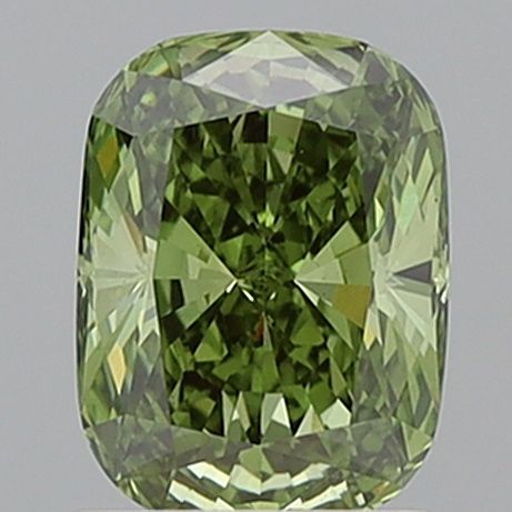 1.54CT Cushion Cut Coloured Lab Grown Diamond GREEN | VS1 | IGI Certified
