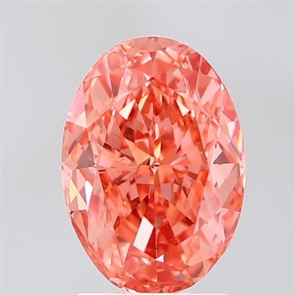 2.56CT Oval Cut Coloured Lab Grown Diamond PINK | VS1 | IGI Certified