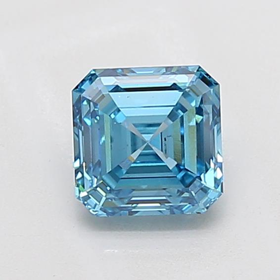 1.5CT Asscher Cut Coloured Lab Grown Diamond BLUE | VS2 | IGI Certified