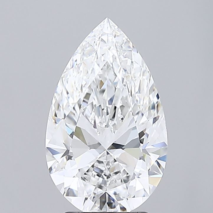 3.21CT Pear Cut Lab Grown Diamond D | IF | IGI Certified