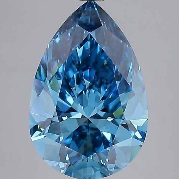5CT Pear Cut Coloured Lab Grown Diamond BLUE | VS2 | IGI Certified