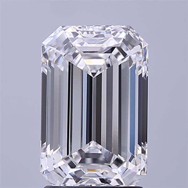 2.51CT Emerald Cut Lab Grown Diamond D | VVS2 | IGI Certified
