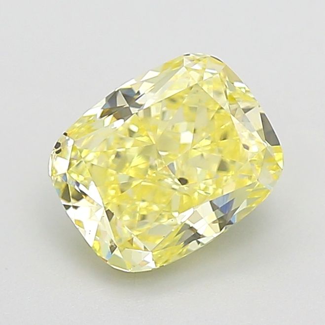 1.51CT Cushion Cut Coloured Lab Grown Diamond YELLOW | SI1 | IGI Certified