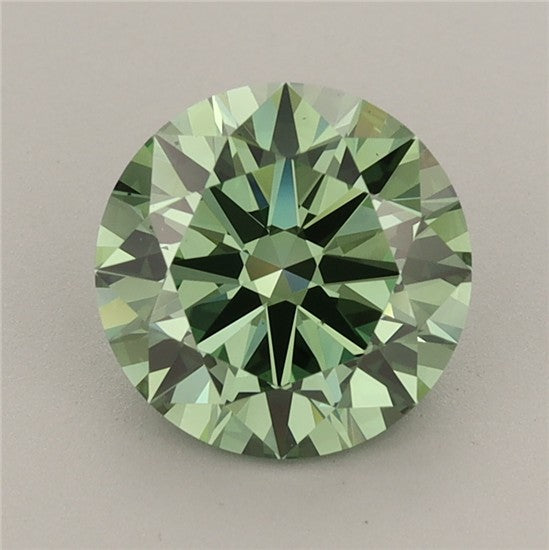 2CT Round Cut Coloured Lab Grown Diamond GREEN | VS1 | IGI Certified