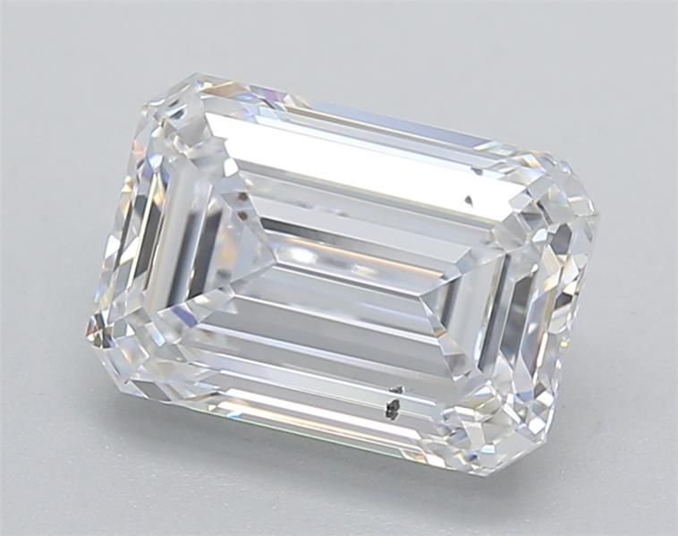 2.1CT Emerald Cut Lab Grown Diamond D | SI1 | IGI Certified