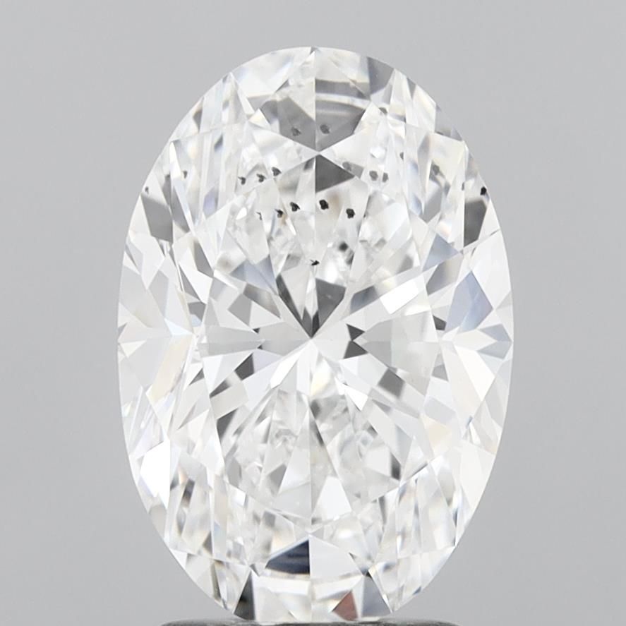2.55CT Oval Cut Lab Grown Diamond D | SI1 | IGI Certified