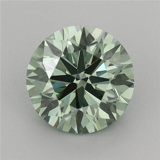 1.93CT Round Cut Coloured Lab Grown Diamond GREEN | VVS2 | IGI Certified