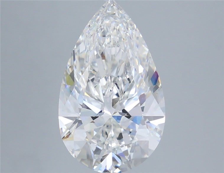 3.48CT Pear Cut Lab Grown Diamond F | VS1 | IGI Certified