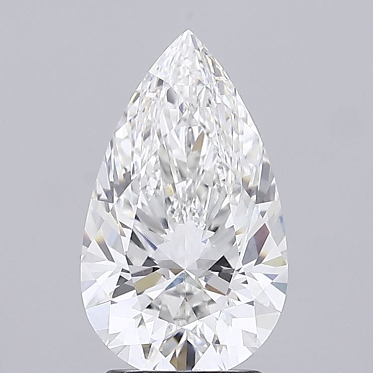 3.02CT Pear Cut Lab Grown Diamond F | VVS2 | IGI Certified