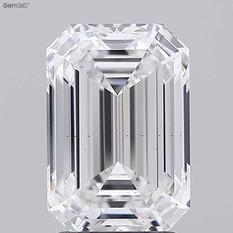 2.52CT Emerald Cut Lab Grown Diamond D | VS2 | IGI Certified
