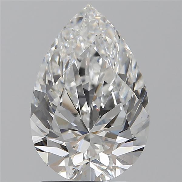 1.92CT Pear Cut Lab Grown Diamond D | VS1